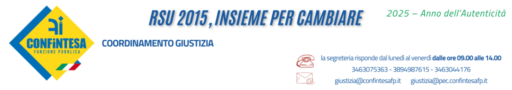 Coordinamento Giustizia – Confintesa Funzione Pubblica